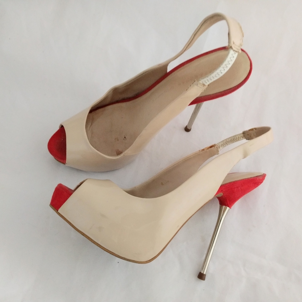 ZARA peep toe slingbacks